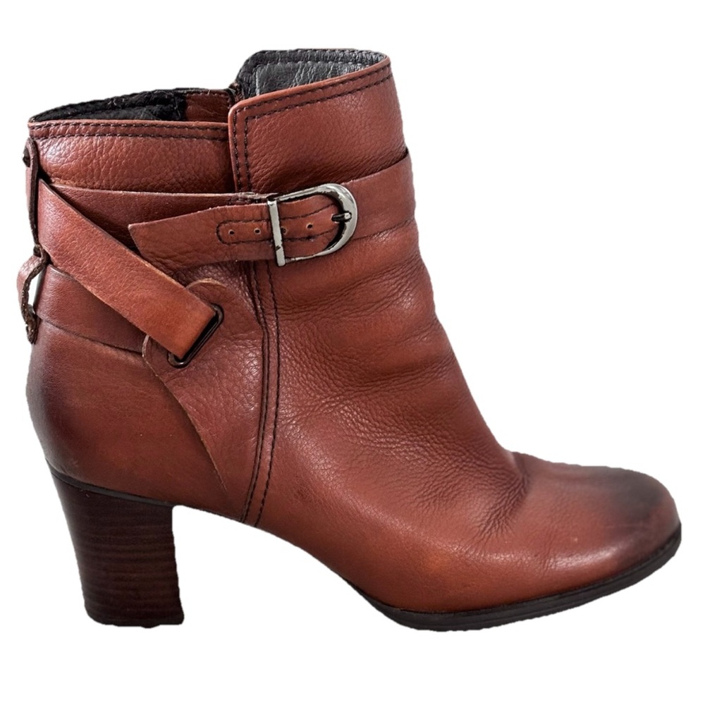 Clarks Jolissa Topaz Brown Leather Ankle Boots 10 M